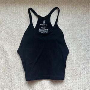 Free People Cropped Black Tank